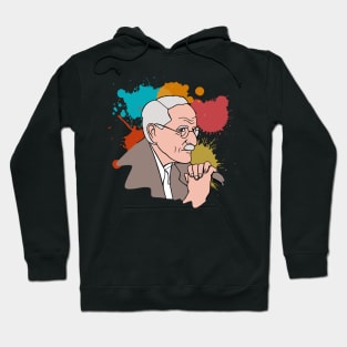 Carl Gustav Jung Portrait - Jungian Psychology Teacher - Paint Edition Hoodie